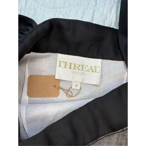 NWT Thread Social wool/silk layered cocktail dress - 4 - Picture 4 of 10